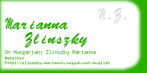 marianna zlinszky business card